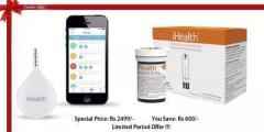 iHealth Align Portable Glucometer & Blood Glucose Test Strips Combo