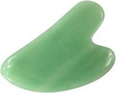 Jaderoller Green jade Gua Sha Green Jade Gua Sha Scraping Massage Tool Hand Made Jade Guasha Board, Tools for Graston SPA Acupuncture Therapy Trigger Point Treatment on Face Arm Foot Small Triangle Shape Massager