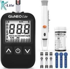 K life Gluneolite Fully Automatic Blood Glucose Check Sugar Testing Machine 100 Strips Glucometer
