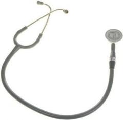 Lifeline MAX DELUXE STH020 Aluminium Chest Piece with Silver Matt Finish Sensitive Diaphragm Stethoscope Grey Acoustic Stethoscope