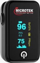 Microtek Fingertip Pulse Oximeter Blood Oxygen Monitor & Audio Visual Alarms With 1 Year Warranty Pulse Oximeter