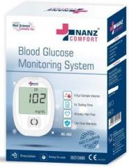 Nanz Comfort Blood Glucose Monitoring System Glucometer