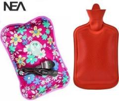 Nea Electric Charging Hot Water Pad/Bag/Pillow for Pain Relief with Gel for Massage, Heating Pad Heat Pouch Hot Water Bottle Bag Multicolours Pain relief bag 1000 ml Hot Water Bag ELECTRIC 2 L Hot Water Bag