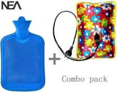 Nea Hot Water Bag with rubber for Pain Relief Multicolors ELECTRIC 2 L Hot Water Bag