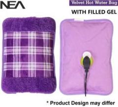 Nea Velvet Hotwater Bag for Pain Relief with Auto Cut off and charging cable Electrical 1000 ml Hot Water Bag