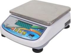 Nirmit 30Kg Counter Rechargeable Weight Machine with Stainless Steel Top for Shop, Home Weighing Scale