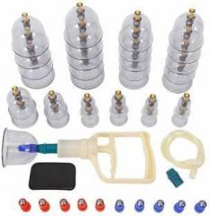 Np NAVEEN PLASTIC V 32 Biomagnetic Chinese Vacuum Cupping Therapy Set 32 Cup Massager
