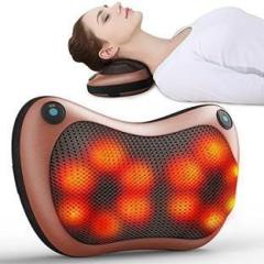 Nwly NW 120152 Apple Massage Pillow for Muscle Relaxation Back Massager Electric Massager with Heat Deep Tissue Kneading for Cervical, Shoulder, Waist etc 8 Roller Massager