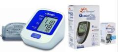 Omron Blood Pressure Monitor HM 7124 Bp Monitor and Glucometer and 25strips Bp Monitor