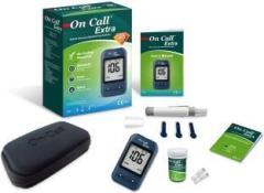 On Call Extra Meter Kit with 25 strips with Complete Kit for Home Use Accurate Lab Results ISO Certified Glucometer