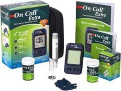 On Call Extra Meter Kit with 50 strips with Complete Kit for Home Use Accurate Lab Results ISO Certified Glucometer