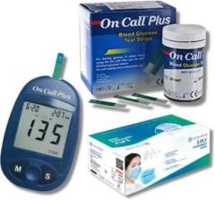 On Call Health Appliance Combo with FREE 3ply Mask|50 test strips| Glucometer