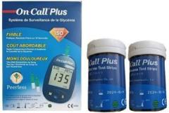 On Call Plus Glucometer with 100 strips Glucometer