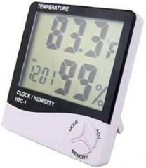 Rd World HTC I Digital Thermo/Hygrometer Humidity Tester with Clock large 2 line LCD display Thermometer Thermometer