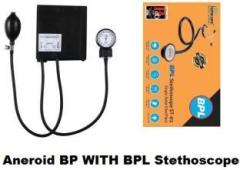 Rsc Healthcare ANEROID SPHYGMOMANOMETER With BPL Stethoscope ST 01 Single Sided Chest Piece Aneroid Sphygmomanometer Blood Pressure Machine With BPL Stethoscope Bp Monitor