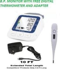 Rsc Healthcare AS 001 BP MONITOR Automatic + Advance Feature Blood Pressure Monitoring AccuSure AS ACCUSURE BP MONITOR WITH Rsc Healthcare ADAPTER & FREE DIGITAL THERMOMETER Bp Monitor