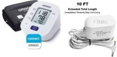Rsc Healthcare HEM 7140T OMRON Bluetooth Blood Pressure Monitor with Cuff Wrapping Guide Bp Monitor WITH AC/DC ADAPTER Bp Monitor