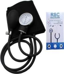 Rsc Healthcare Rsc 103 Aneroid Sphygmomanometer Dial Bp Monitor With Black Dual Head Aluminum Stethoscope For All Stethoscope Cardiology Stethoscope Dual Head Stethoscope Dial Type Pressure Guard Sphygmomanometer Aneroid Bp Monitor Bp Monitor