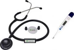 Sahyog Wellness The Professional's Deluxe High Acoustic Sensitivity Stethoscope with Digital Thermometer Health Care Appliance Combo