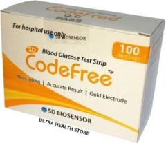 Sd Codefree Blood Glucose Monitoring Test Strip 100 Sugar check code free with fresh stock Glucometer