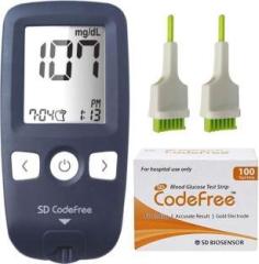 Sd Codefree Blood Glucose testing monitor machine with 100 Glucometer