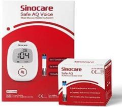 Sinocare Safe AQ Voice Glucometer with 50 strips Glucometer