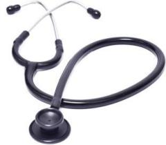 Skvsaras Super Black Acoustic Stethoscope For Doctors Medical Students Nurses Black Tube Acoustic Stethoscope
