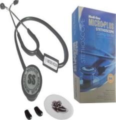 Ss Sargical Co MICRO PLUS Acoustic Black Stethoscope for Doctors and Medical Students. Acoustic Stethoscope