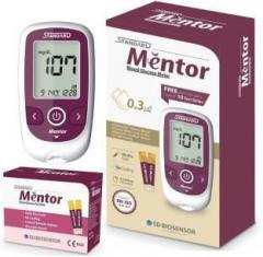 Standard Mentor Digital Blood Glucose Meter for self Diabetes testing monitor machine with 60 strips & complete medical device Kit Glucometer