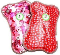 Stealodeal 2pc Pink With Red Healthcare Electric Warm Heating Pad