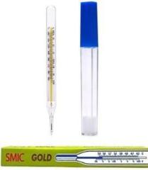 Swadesi By Mcp 1Pcs Oval Thermommeter for Fever Test Temperature 94 108 F Mercury Thermometer SMIC Gold Mercury Thermometer For Fever Clinical, Home Thermometer pack of 1 Thermometer