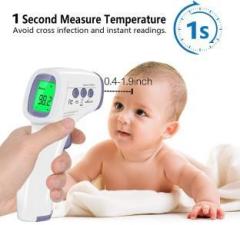 Swadesi By Mcp Infrared Thermometer for Adult Forehead Non Contact Temperature Meter Handheld Digital Thermometer With Fever Alarm Laser LCD Display IR Thermometer Outdoor Thermometer