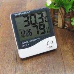 Thermomate Digital Indoor Hygrometer Thermometer with Clock HTC 1 Thermometer