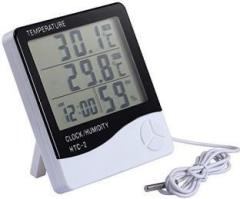 Thermomate Digital room thermometer Humidity Meter with Clock LCD Display, indoor RT20 Thermometer