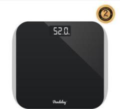 Vandelay Digital Electronic Weighing Scale, Personal Bathroom Body Weight Machine for Home with Thick Tempered Glass Weighing Scale