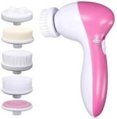 Wolblix W 65201 5 In 1 Smoothing Body Beauty Care Brush Massager Scrubber Face Skin Care Electric Facial Cleanser Massager