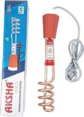Aksha Gold 1500 Watt Water Proof Electric for bucket and home water heating rod model SR02 Shock Proof heater Rod (Water)