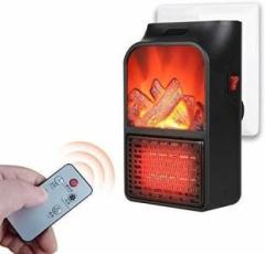 Biyali 900 Watt FLAME HEATER Remote Control Handy Mini Heater Fan for Office Fan Room Heater