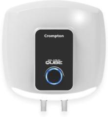 Crompton 10 Litres Solarium Qube Storage Water Heater (White, Black)