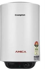 Crompton 25 Litres Amica 25 L With 7 Years Warranty On Tank Storage Water Heater (Black, White)