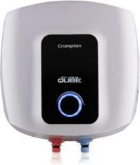 Crompton 25 Litres SWH 25LT(2425)Solarium Qube Storage Water Heater (Square White and Black, White and Black)