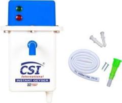 Csi International 1 Litres 1L INSTANT WATER PORTABLE HEATER GEYSER SHOCK PROOF PLASTIC BODY WITH INSTALLATION KIT 1 YEAR WARRANTY Instant Water Heater (White, Blue)