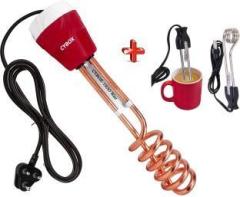 Cybox 1500 Watt Combo Pack 100 % Safe Water Proof Rod With 1 Mini Shock Proof Water Heater (Water)