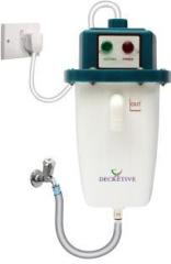 Decretive 1 Litres 1L instant portable /geyser Instant Running ABS Plastic Instant Water Heater (White)