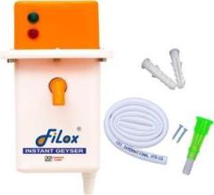 Filox 1 Litres 1L s instant portable /geyser for use home Instant Water Heater (office, restaurant, labs, clinics, saloon, beauty parlor electric portable instant geyser, White, Orange)