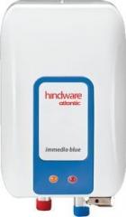 Hindware 3 Litres Immedio Blue Storage Water Heater (White & Blue)