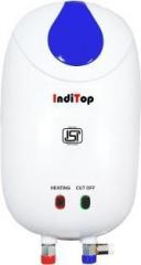 Inditop 3 Litres 3 Ltr Instant 3000 Watts Electric Geyser With 5 Star Features Instant Water Heater (White and Blue)
