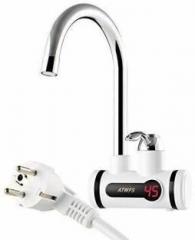 Jps 10 Litres ( & Tankless Electric Fast Water Heating Tap Instant Faucet Tap Instant Water Heater (White), Silver, White)