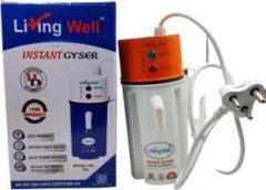 Living Well 1 Litres 1 L India's 1st with Shock Proof ABS Body for Bathroom Instant Water Heater (Kitchen, Wash Area, Hotels, Hospital (Multicolour), Multicolor)