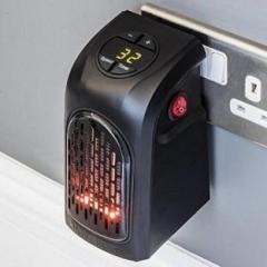 Lumony 350 Watt Wall Outlet Electric Heater Handy Heater Warm Air Blower Mini Electric Portable Handy Heater Fan Room Heater (Black)